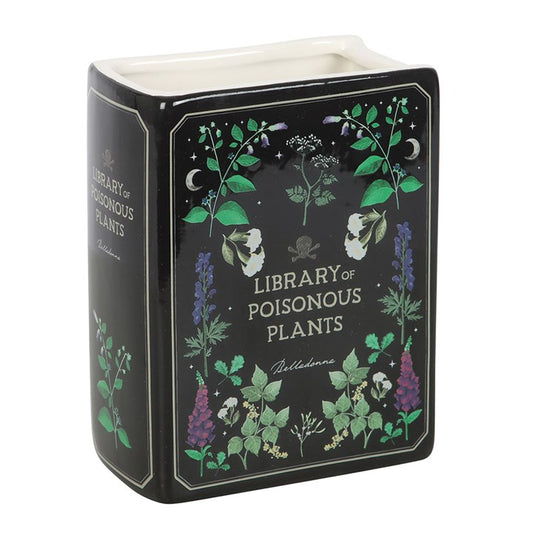 Poisonous Plants Book Shaped Ceramic Vase