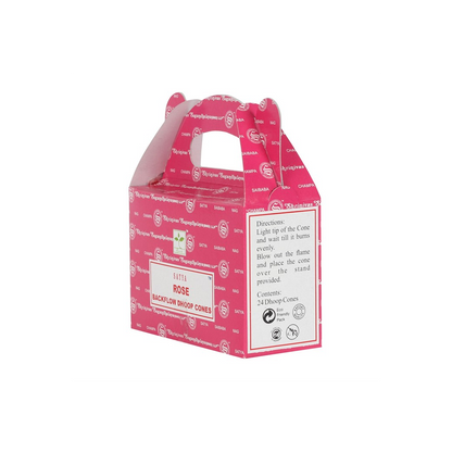 Satya Rose Backflow Incense Cones - Set of 6 Packets