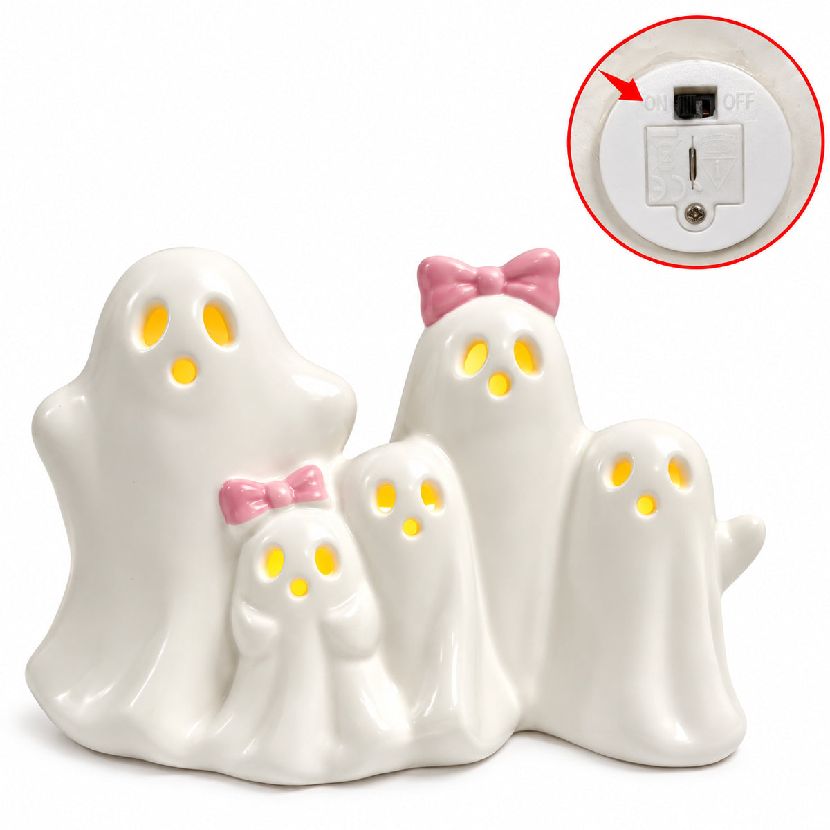 Ghostlight Family - Set of 5 LED Ghosts