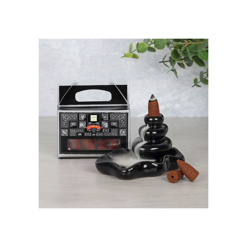 Satya Superhit Backflow Incense Cones - Set of 6 Packets