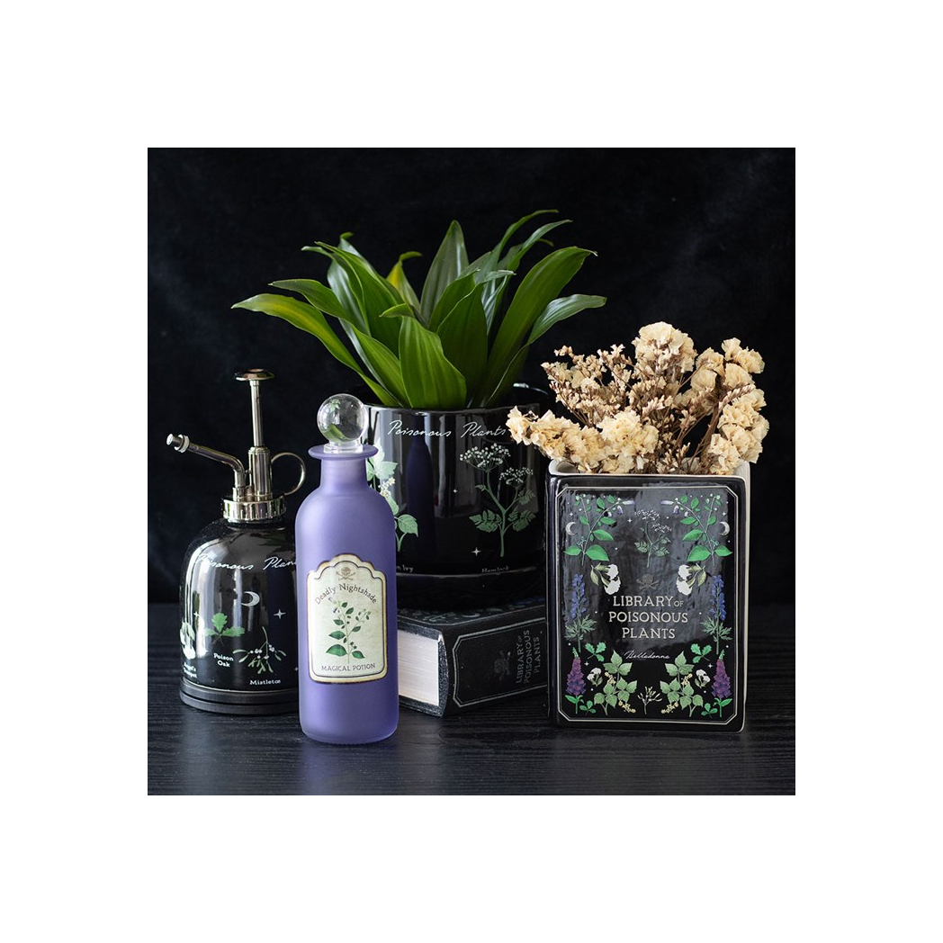 Poisonous Plants Book Shaped Ceramic Vase