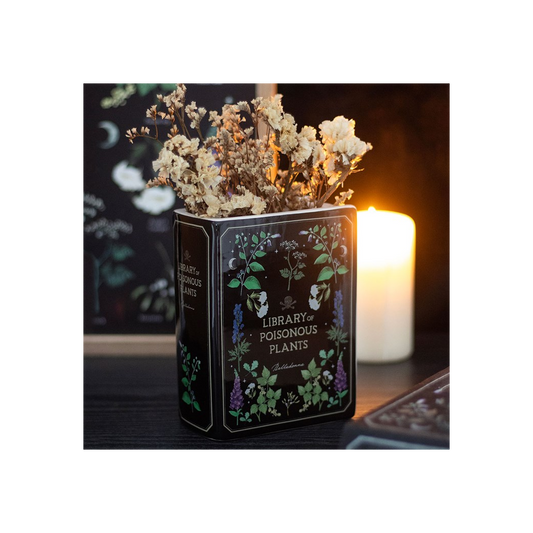 Poisonous Plants Book Shaped Ceramic Vase
