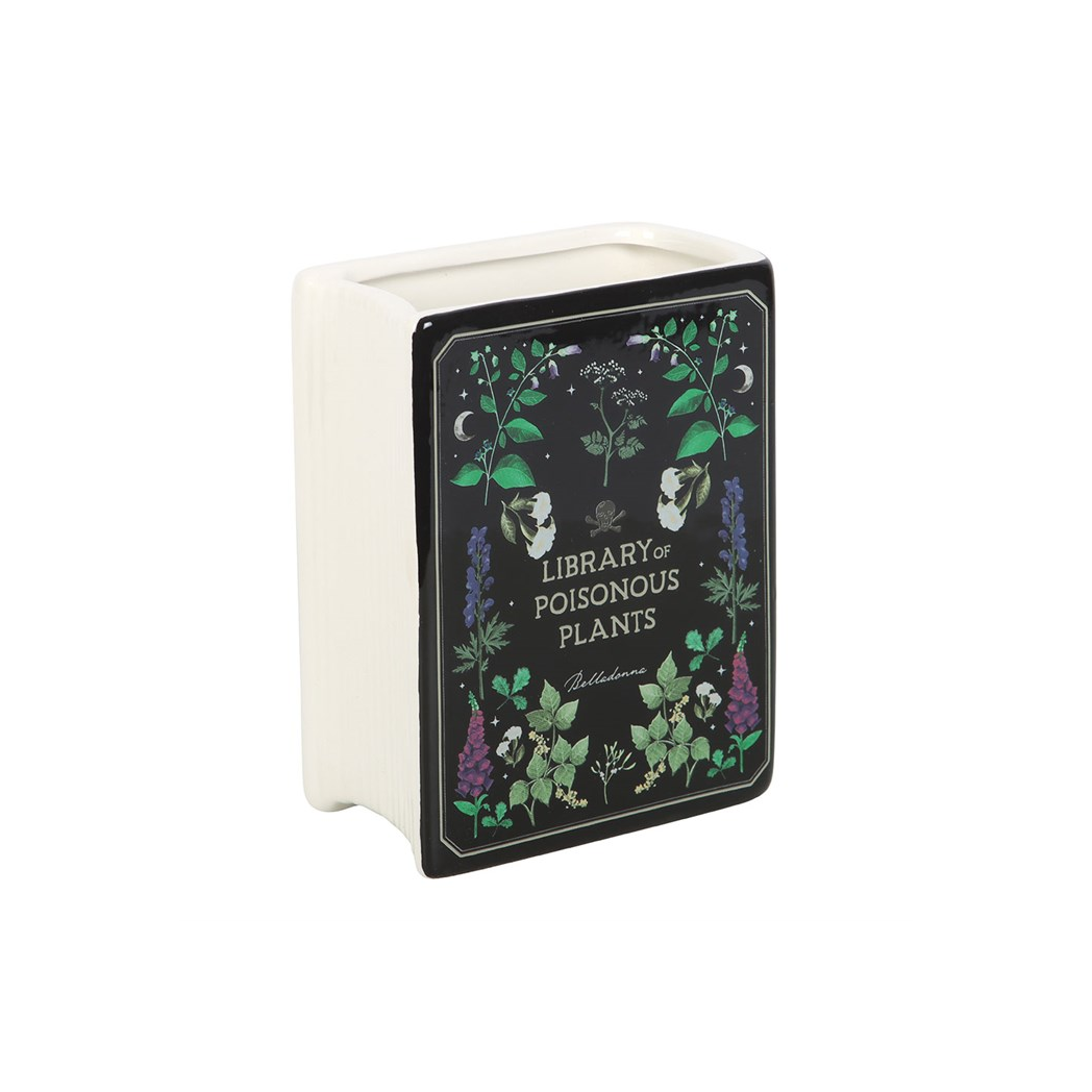 Poisonous Plants Book Shaped Ceramic Vase