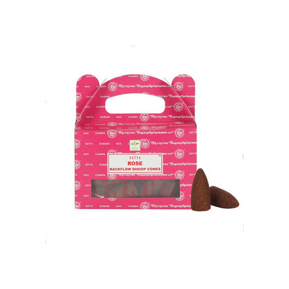 Satya Rose Backflow Incense Cones - Set of 6 Packets