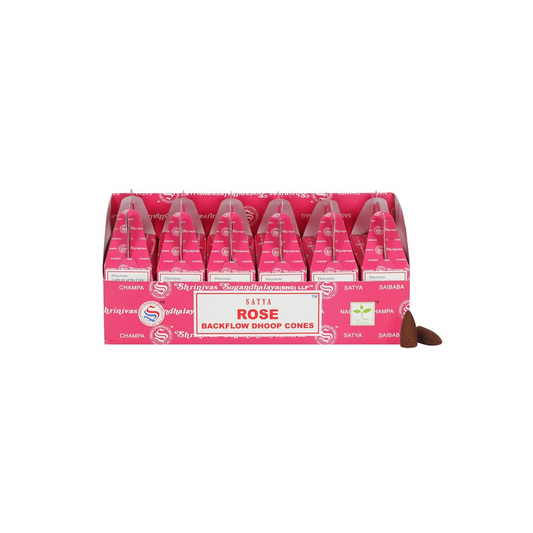 Satya Rose Backflow Incense Cones - Set of 6 Packets
